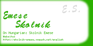 emese skolnik business card